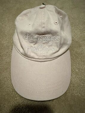 Champagne Problems Embroidered Hat - Pale Pink